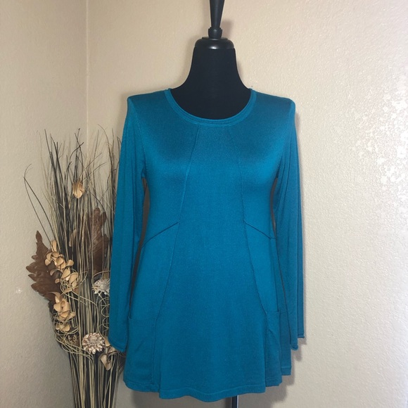 Hannah Tops - Teal Knit Top Hannah Tops - Teal Knit Top